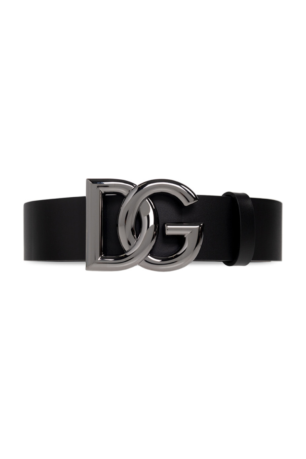 小物 DOLCE&GABBANA BLACK STUDS LEATHER BELT DOLCE & GABBANA Belt Black Calf Leather 30Perforated Metal